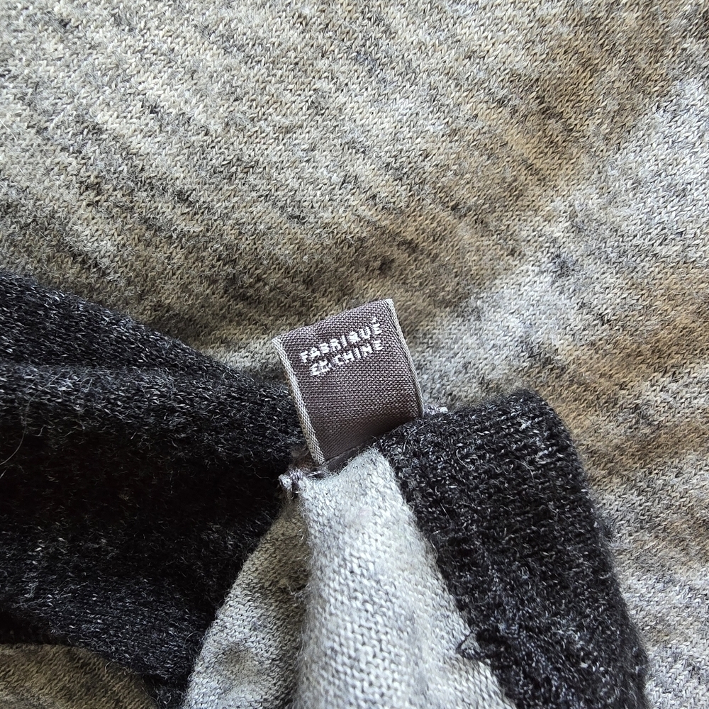 Vince Men's Gray and Black Raglan Sweater XL - Picture 4 of 8